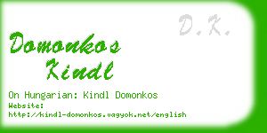 domonkos kindl business card